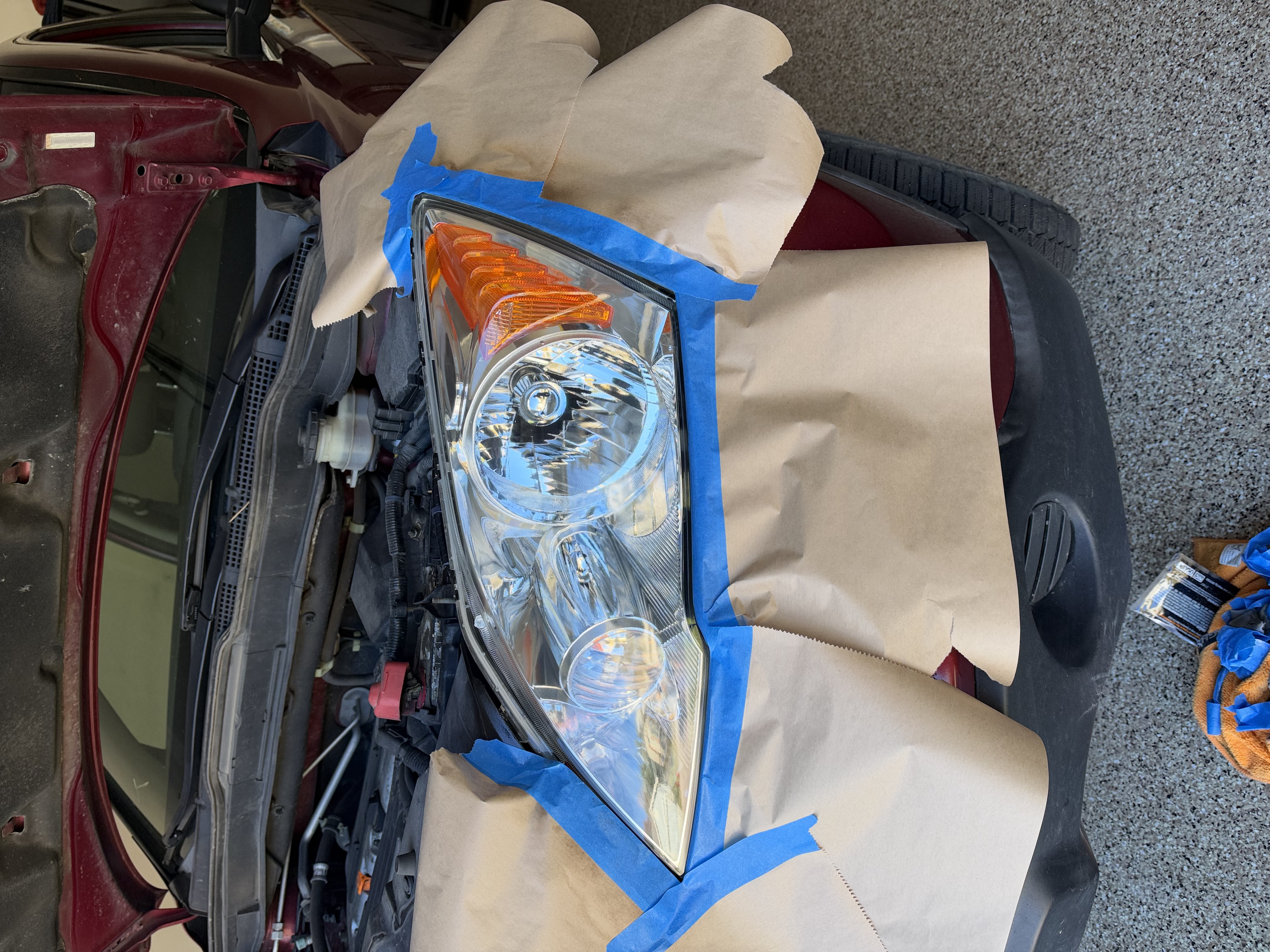 Headlight restoration work photo