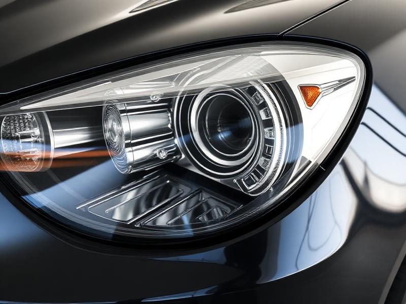 Crystal clear headlight after professional restoration